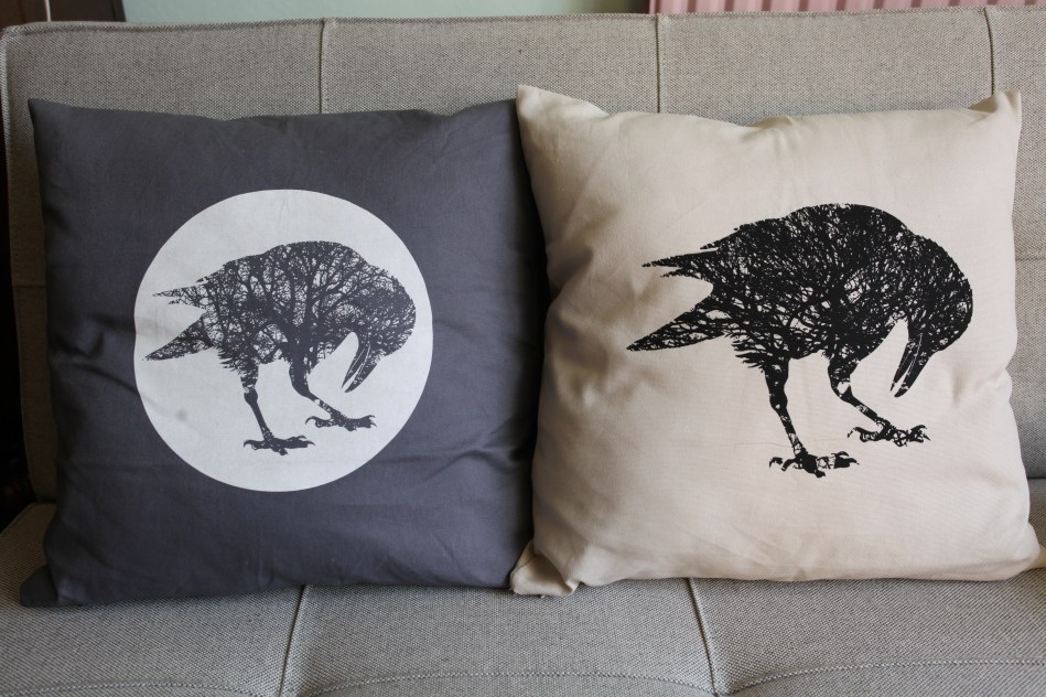 2 Corvid cushions